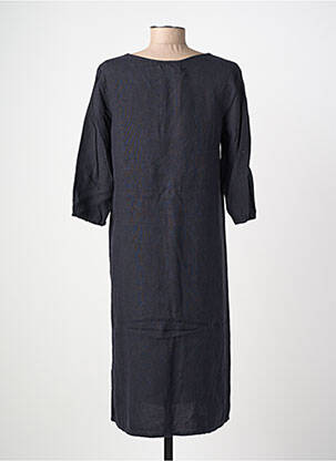 Robe mi-longue coupe fluide manches longues noir COUTURIST femme