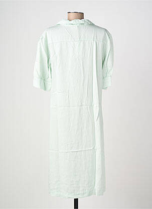 Robe mi-longue coupe fluide manches courtes bleu COUTURIST femme
