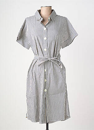 Robe mi-longue manches courtes manches courtes blanc COUTURIST femme