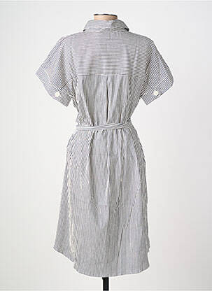 Robe mi-longue manches courtes manches courtes blanc COUTURIST femme