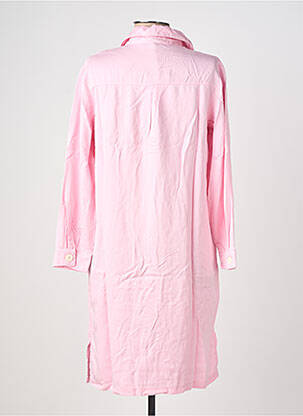 Robe mi-longue coupe fluide manches longues rose COUTURIST femme