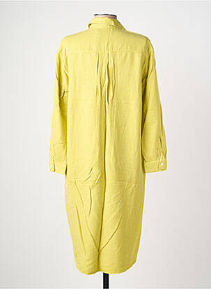 Robe mi-longue coupe fluide manches longues vert COUTURIST femme