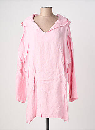 Robe mi-longue manches longues manches longues rose COUTURIST femme