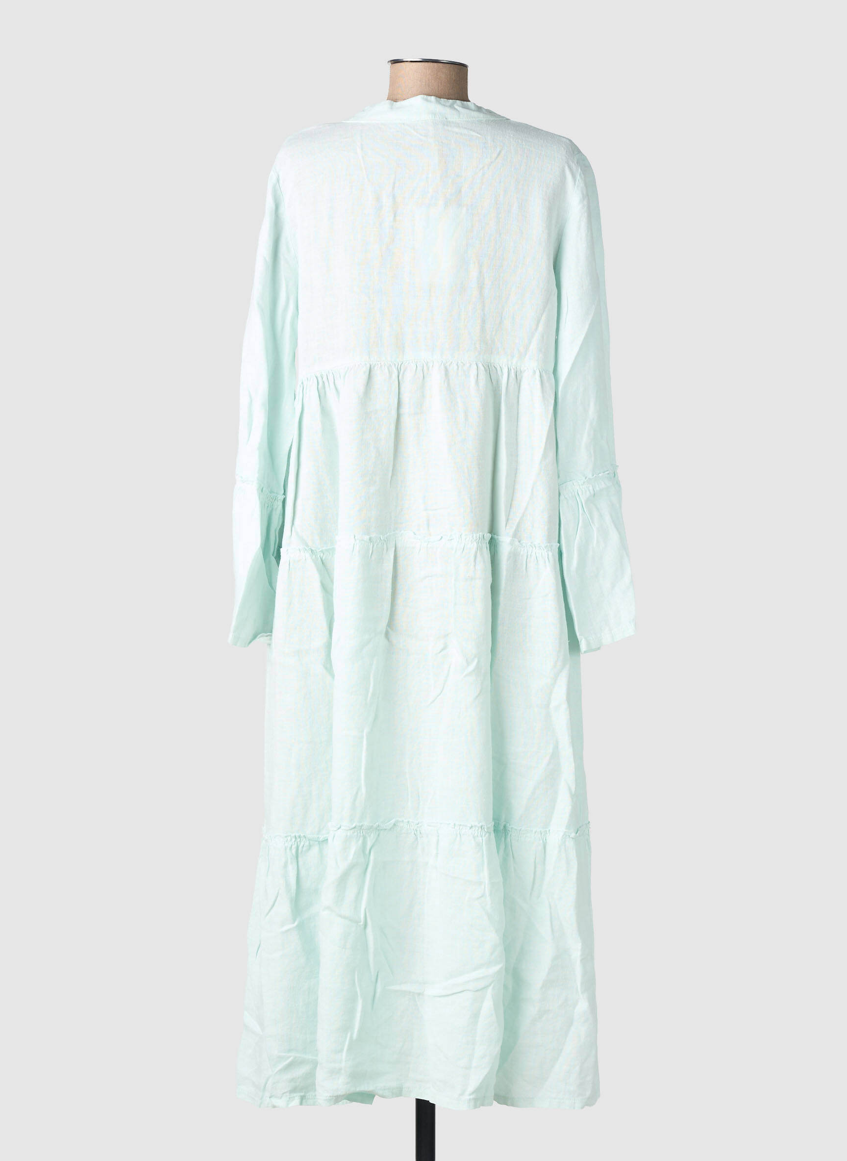 Robe longue manches longues manches longues bleu COUTURIST femme