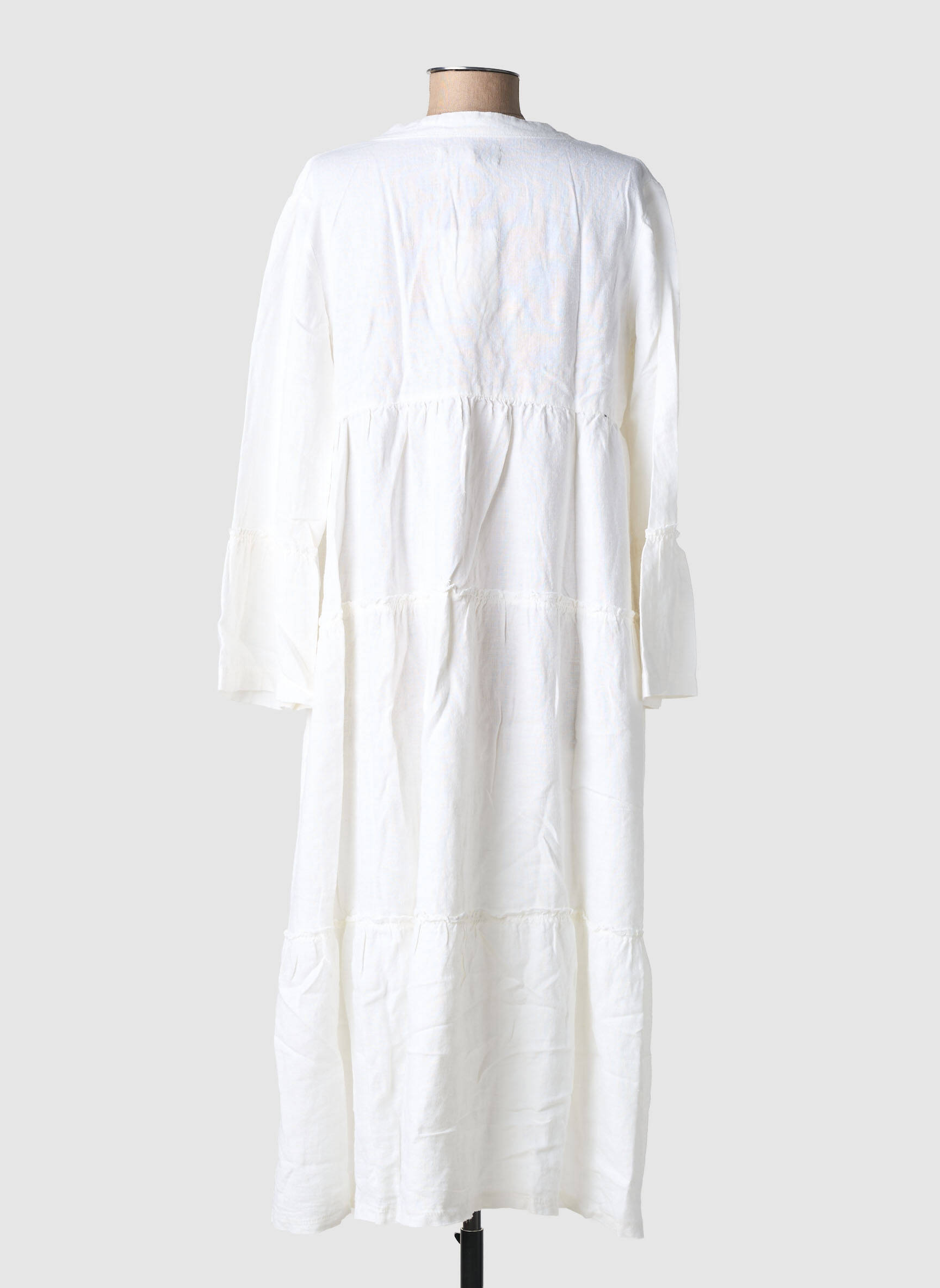 Robe longue manches longues manches longues blanc COUTURIST femme