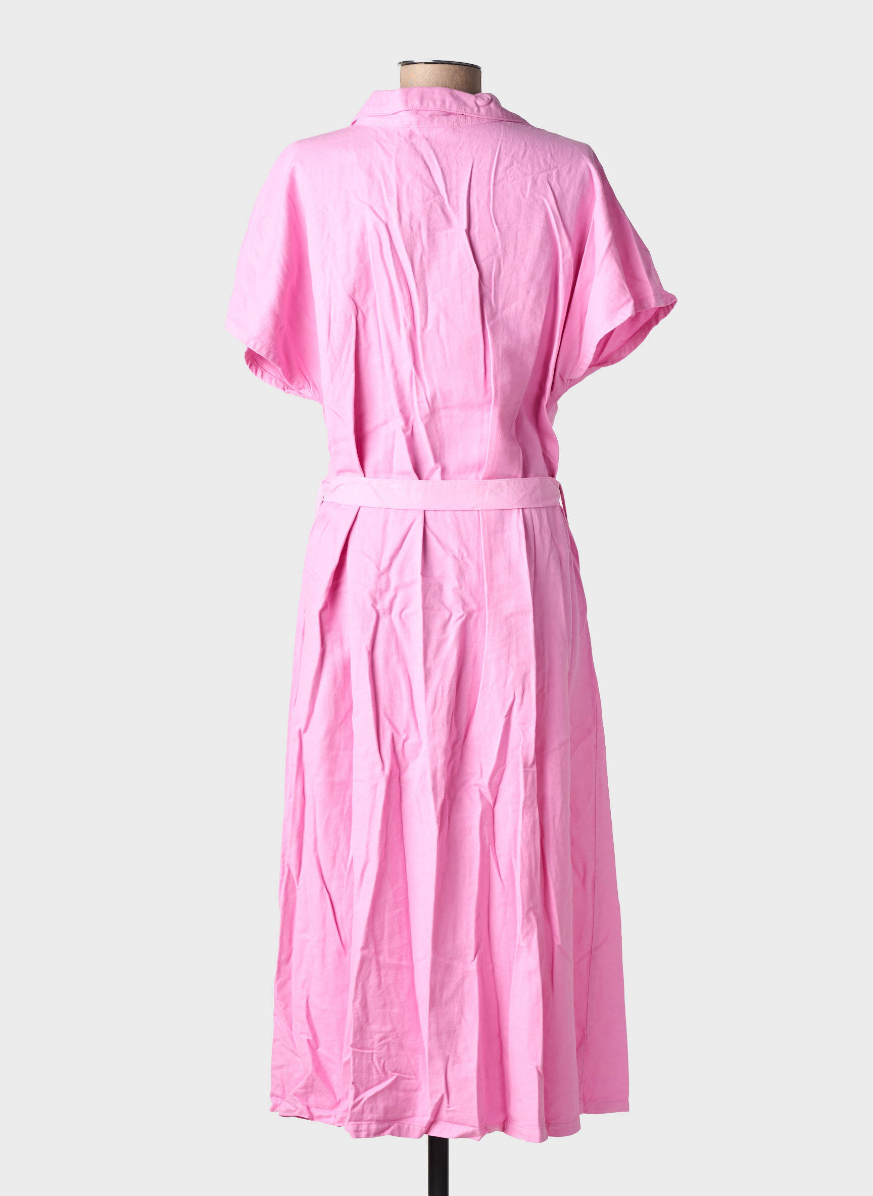 Robe longue manches courtes manches courtes rose COUTURIST femme
