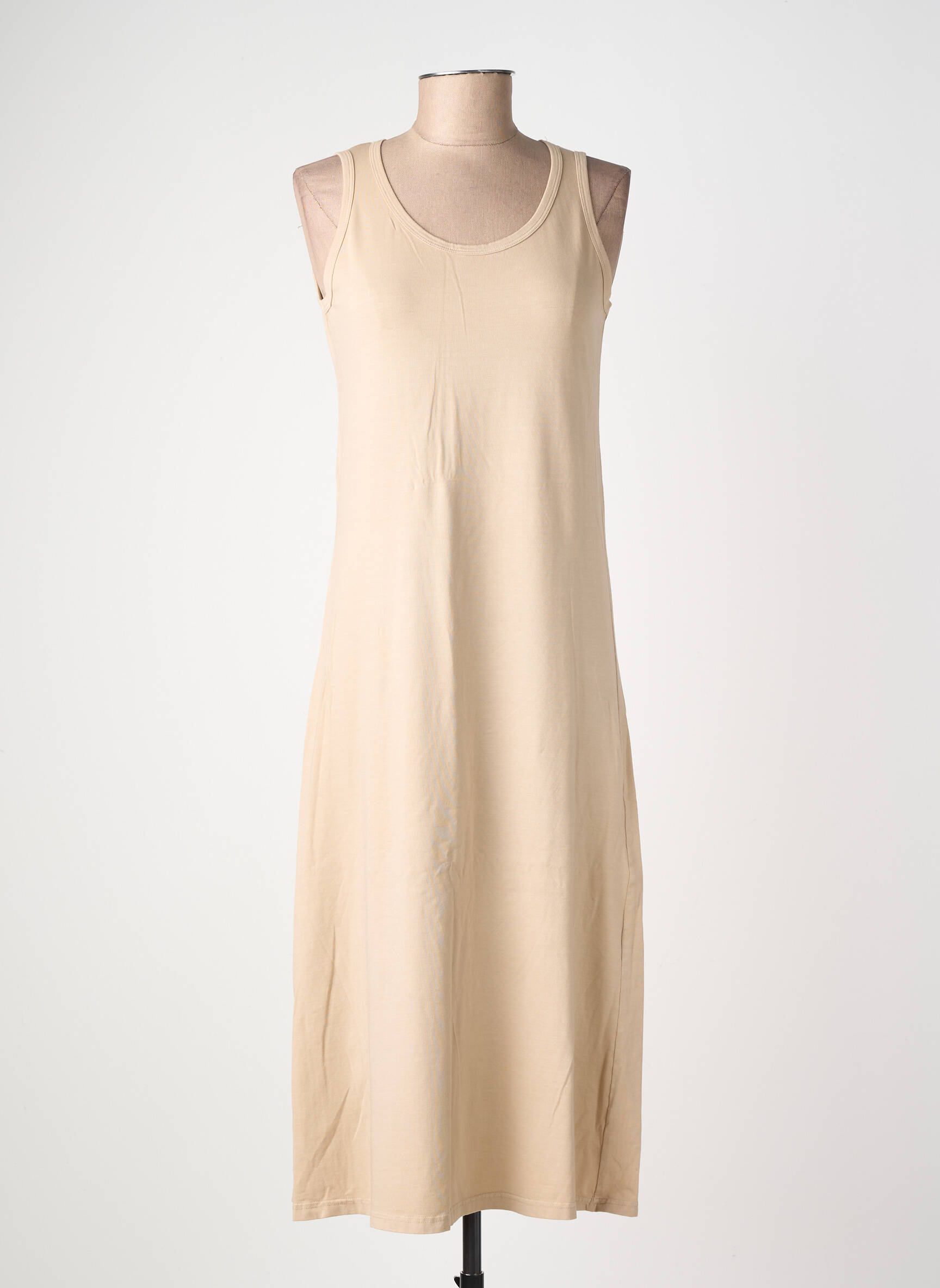 Robe longue sans manche sans manche beige COUTURIST femme