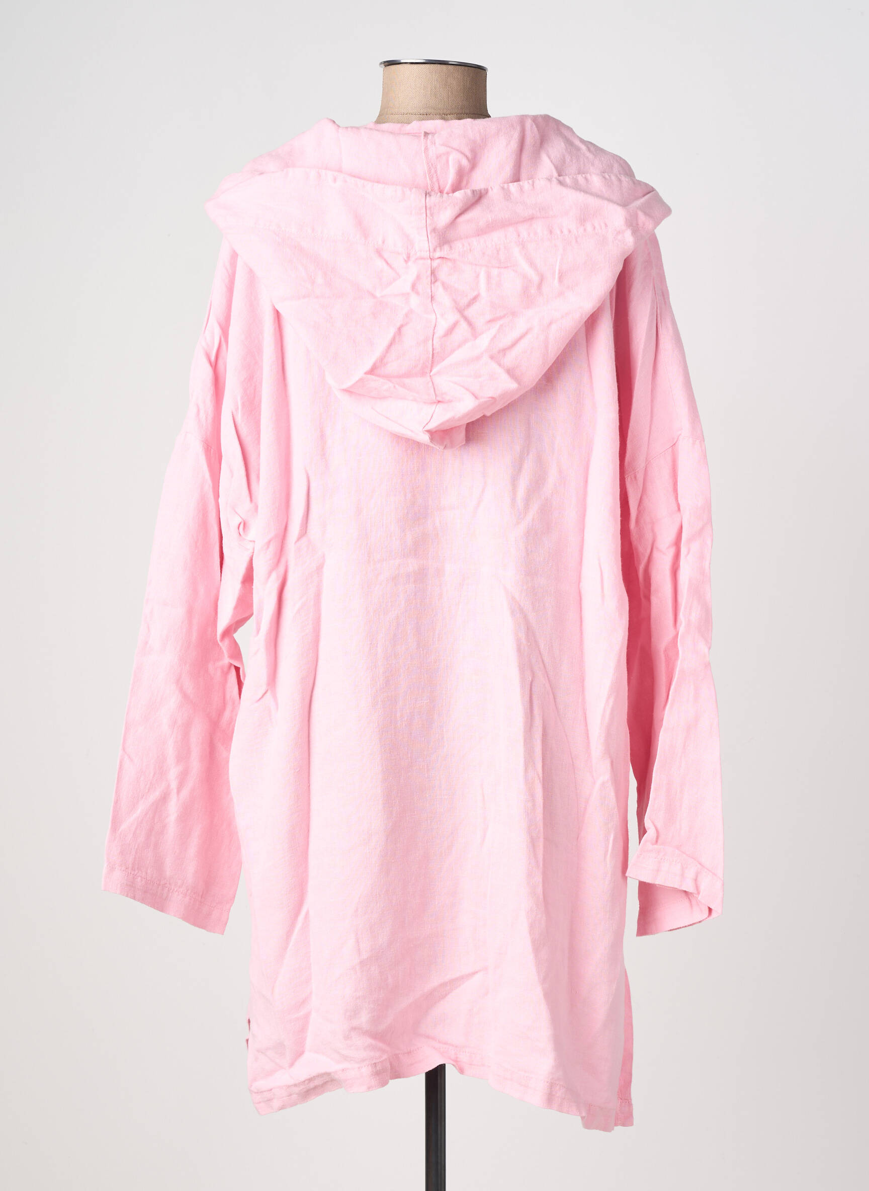 Robe mi-longue manches longues manches longues rose COUTURIST femme
