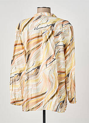 Blouse tissage popeline manches longues beige COUTURIST femme