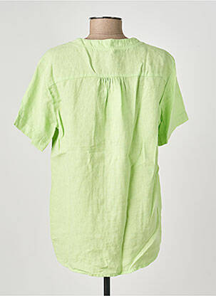 Chemisier coupe droite manches courtes vert COUTURIST femme