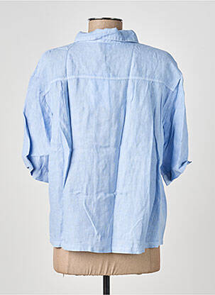 Chemisier coupe cintrée manches 3/4 bleu COUTURIST femme