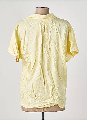 Blouse tissage popeline manches courtes jaune COUTURIST femme