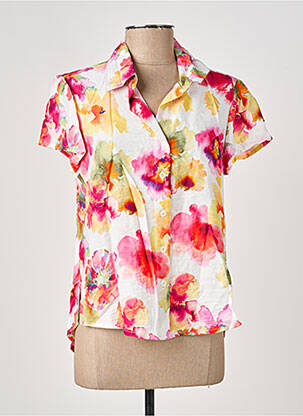 Chemisier coupe cintrée manches courtes rose COUTURIST femme