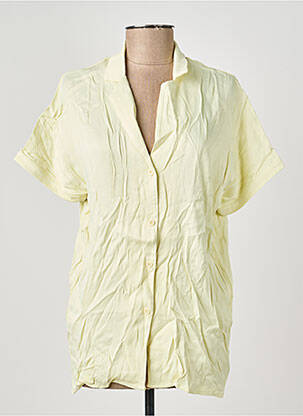 Chemisier coupe droite manches courtes jaune COUTURIST femme