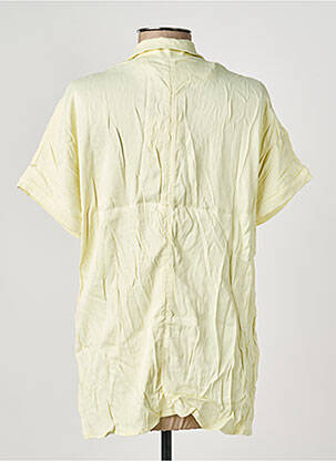 Chemisier coupe droite manches courtes jaune COUTURIST femme