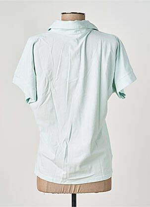 Polo tissage jersey manches courtes bleu COUTURIST femme