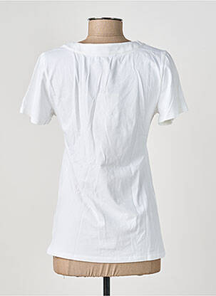 T-shirt col v manches courtes blanc COUTURIST femme