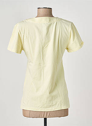 T-shirt col v manches courtes jaune COUTURIST femme