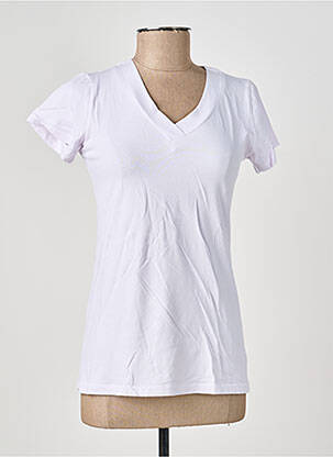 T-shirt col v manches courtes violet clair COUTURIST femme