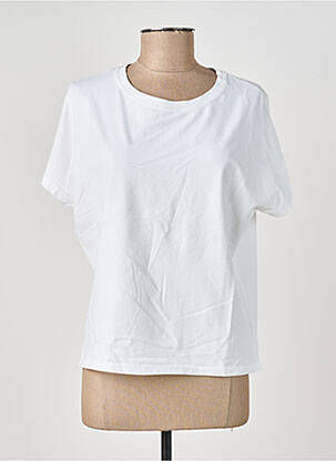 T-shirt stretch manches courtes blanc COUTURIST femme