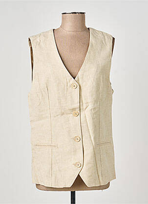 Gilet sans manche coupe cintrée beige COUTURIST femme