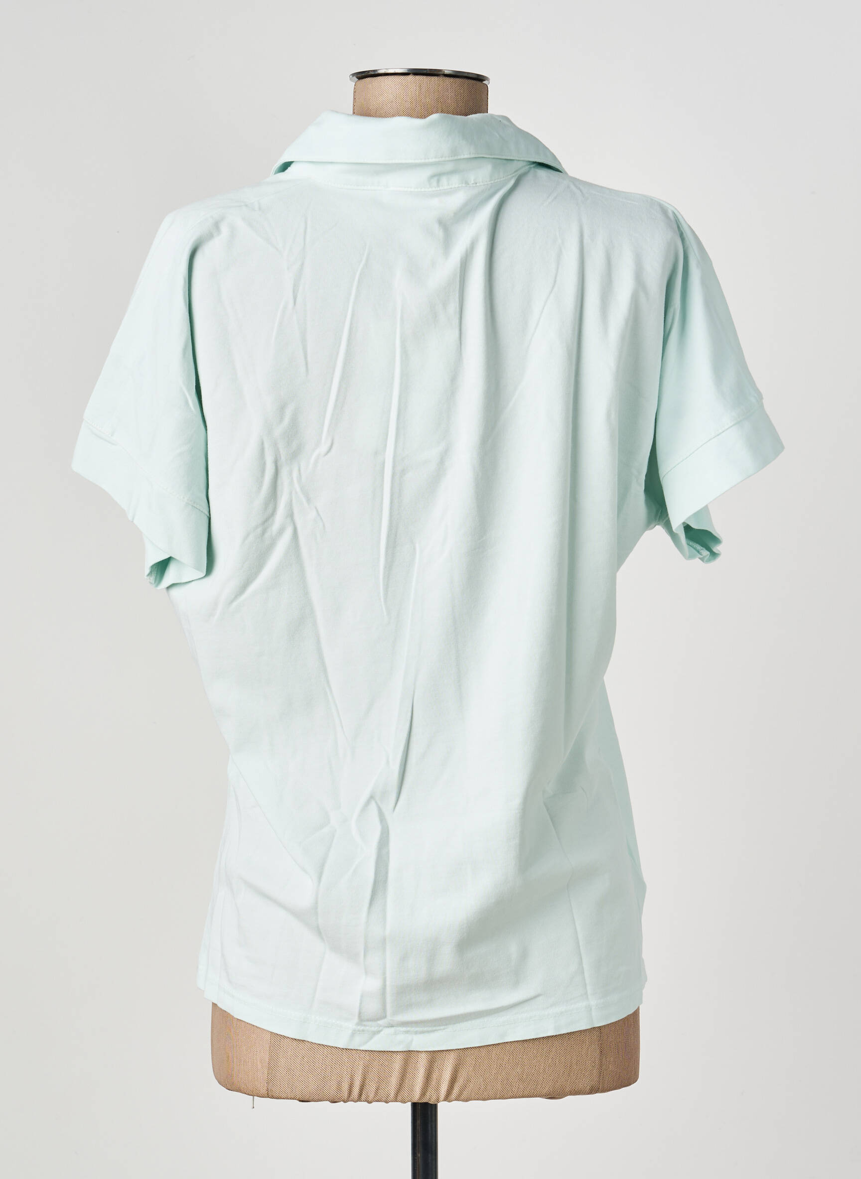 Polo tissage jersey manches courtes bleu COUTURIST femme
