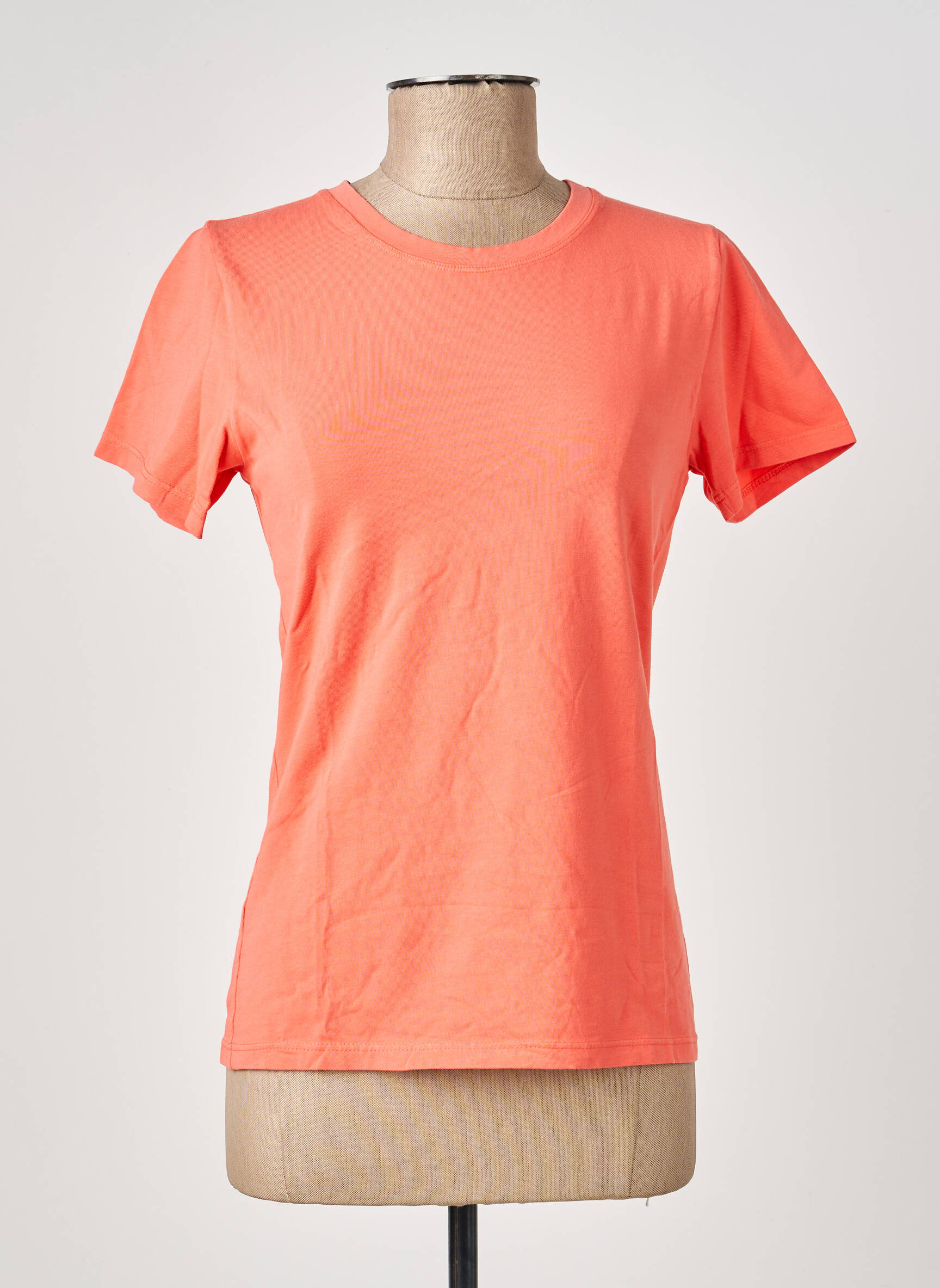 T-shirt stretch manches courtes orange COUTURIST femme