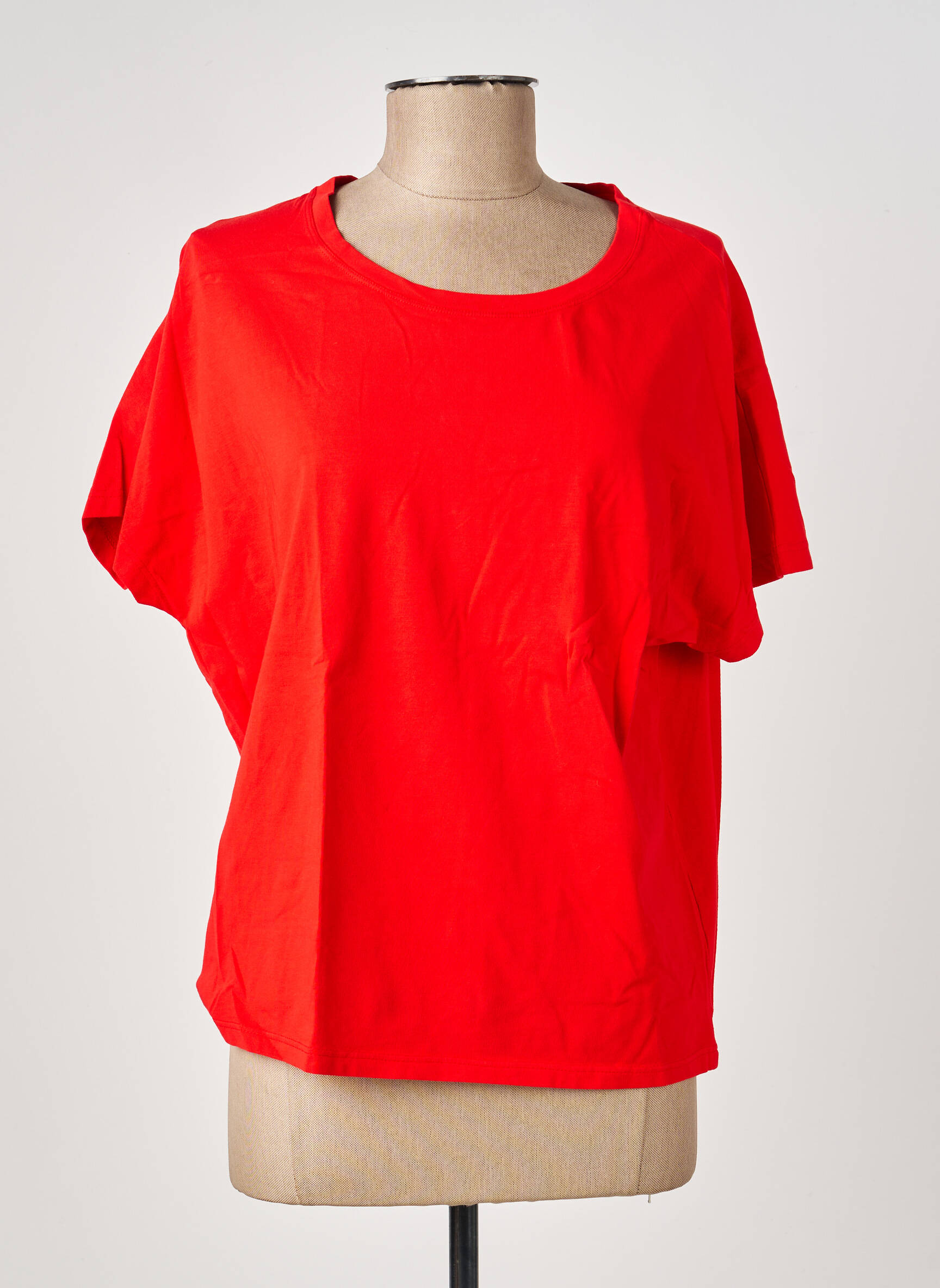 T-shirt stretch manches courtes rouge COUTURIST femme
