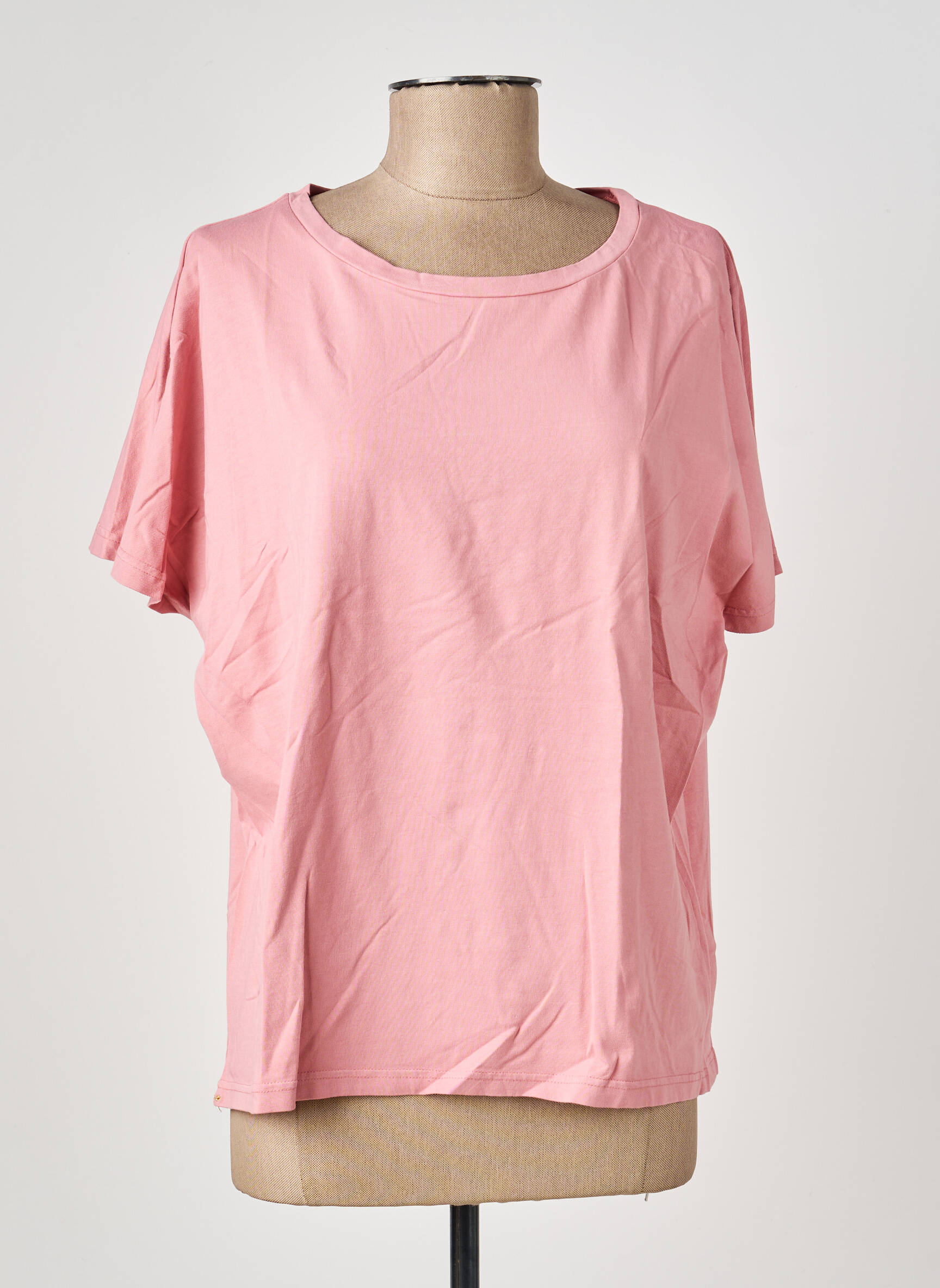 T-shirt stretch manches courtes rose COUTURIST femme