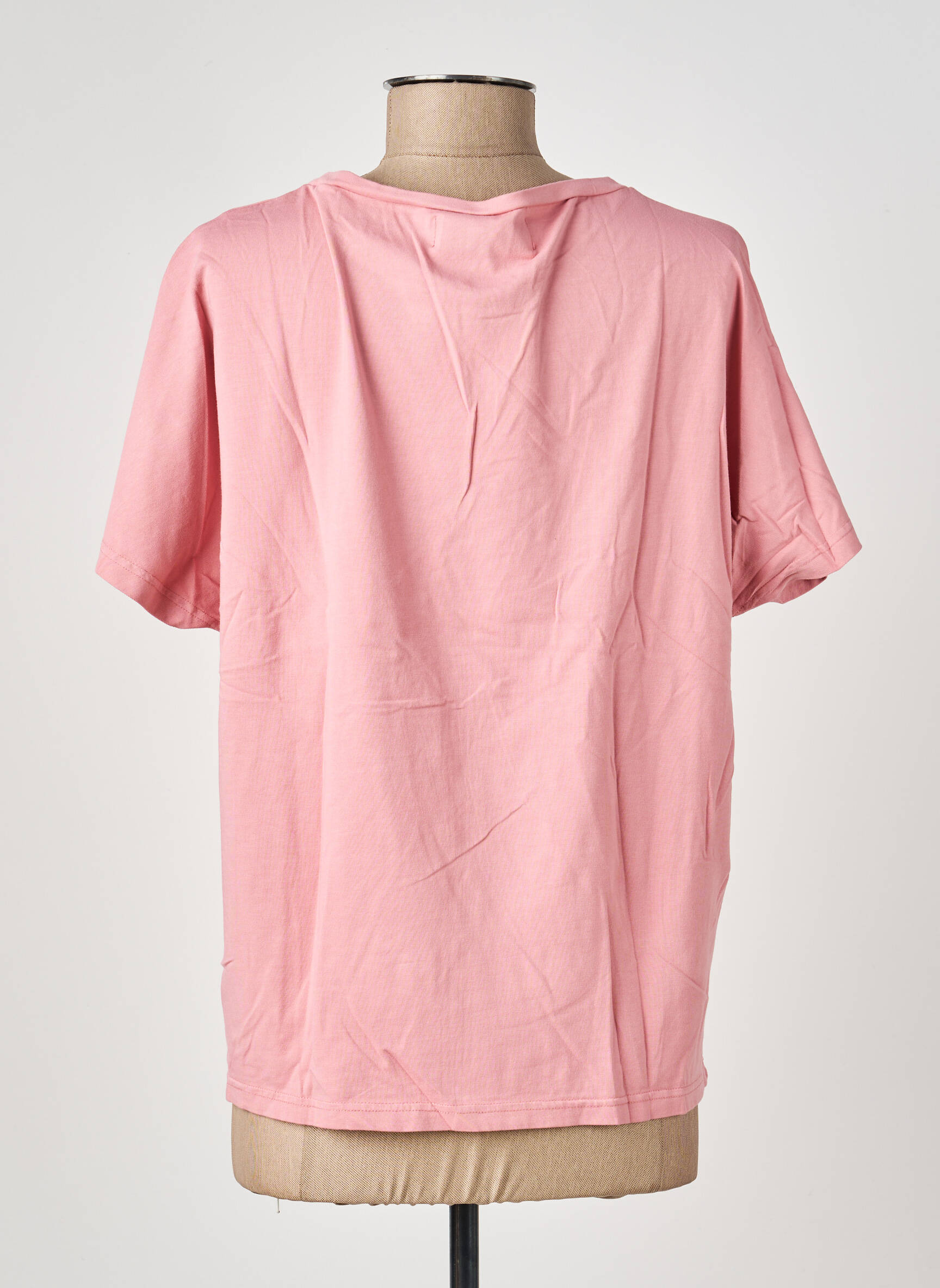 T-shirt stretch manches courtes rose COUTURIST femme