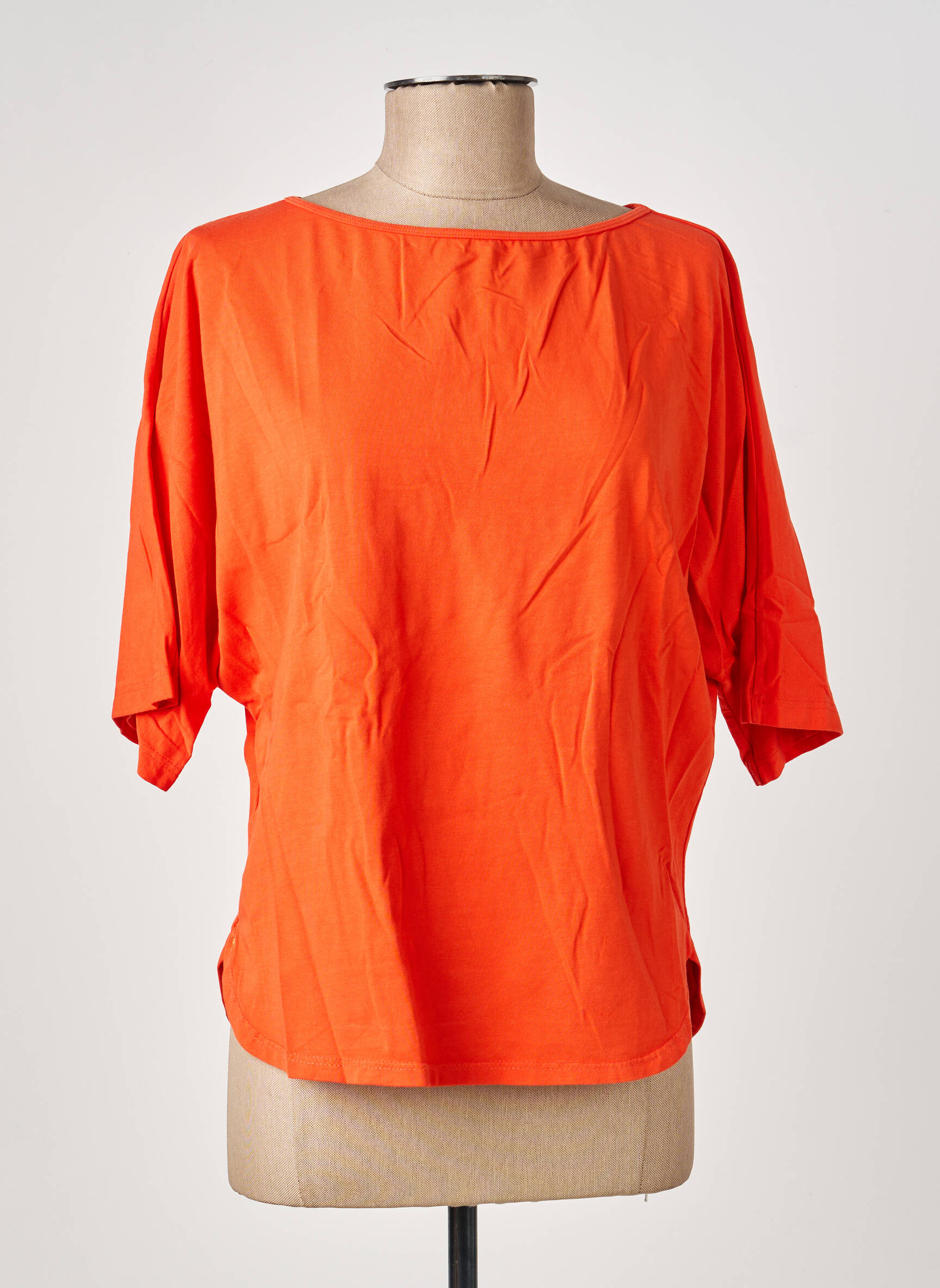T-shirt manches 3/4 manches 3/4 orange COUTURIST femme