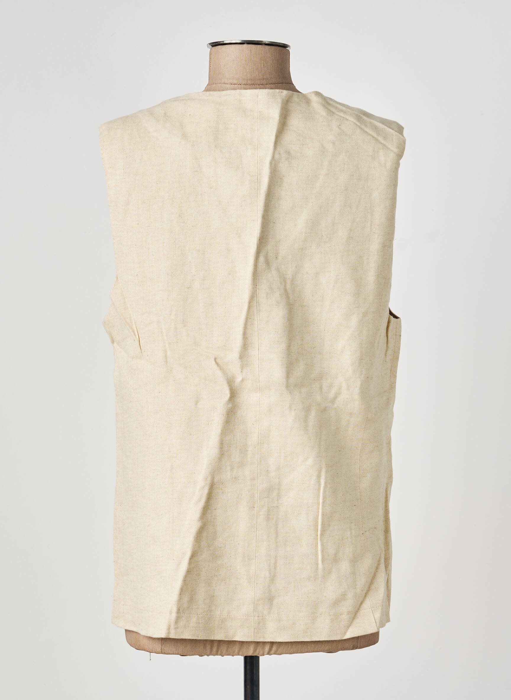 Gilet sans manche coupe cintrée beige COUTURIST femme