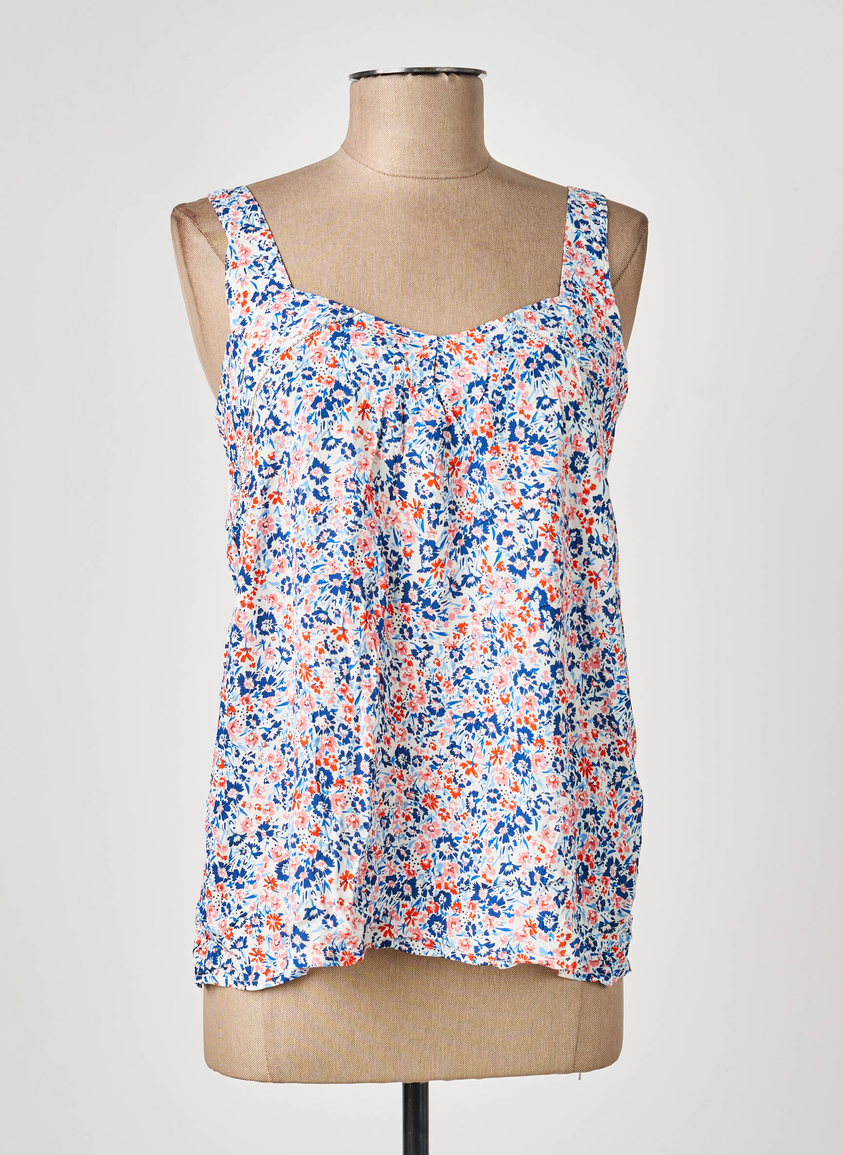 Top coupe fluide sans manche bleu DENIM &DRESS femme