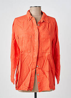Chemisier coupe droite manches longues orange COUTURIST femme