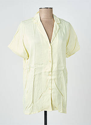 Chemisier coupe droite manches courtes jaune COUTURIST femme