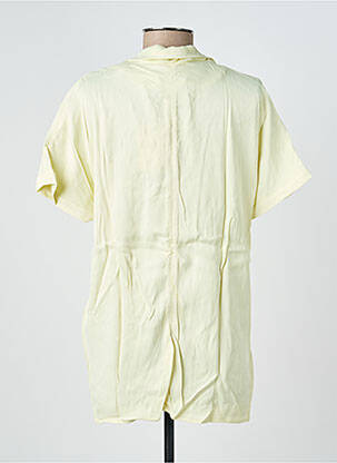 Chemisier coupe droite manches courtes jaune COUTURIST femme
