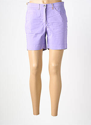 Short fermeture zippée sous rabat boutonné taille normale violet COUTURIST femme