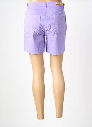Short fermeture zippée sous rabat boutonné taille normale violet COUTURIST femme