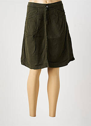 Jupe mi-longue coupe évasée vert COUTURIST femme