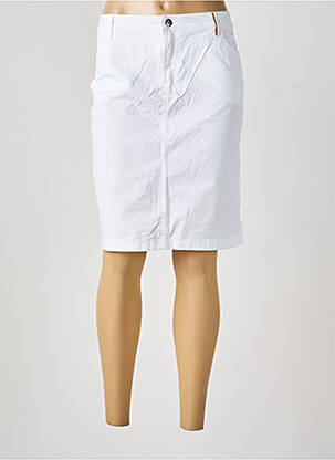 Jupe mi-longue coupe droite blanc COUTURIST femme