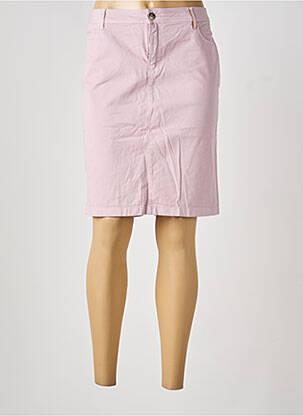 Jupe mi-longue coupe droite violet COUTURIST femme