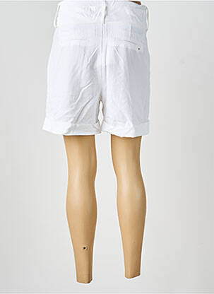 Short fermeture zippée sous rabat boutonné blanc COUTURIST femme