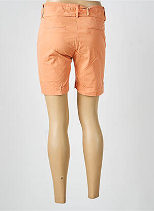 Short fermeture zippée sous rabat boutonné orange COUTURIST femme