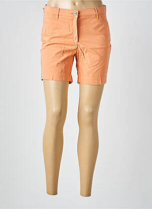 Short fermeture zippée sous rabat boutonné orange COUTURIST femme