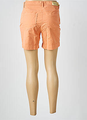 Short fermeture zippée sous rabat boutonné orange COUTURIST femme