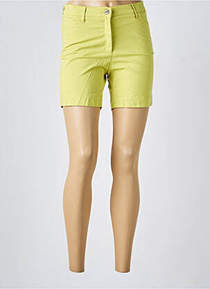 Short fermeture zippée sous rabat boutonné vert COUTURIST femme