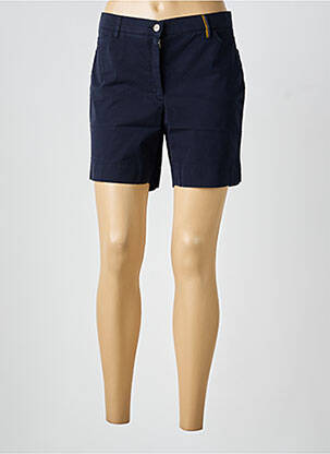 Short fermeture zippée sous rabat boutonné bleu COUTURIST femme