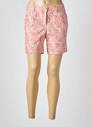 Short fermeture zippée sous rabat boutonné rose COUTURIST femme