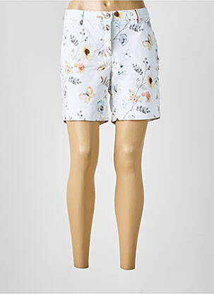 Short fermeture zippée sous rabat boutonné blanc COUTURIST femme