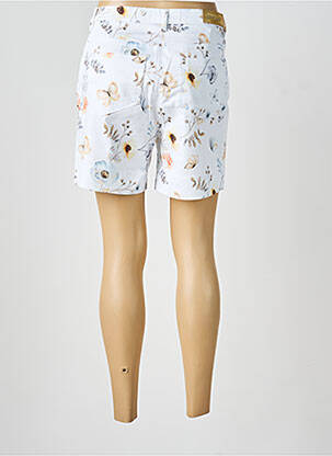 Short fermeture zippée sous rabat boutonné blanc COUTURIST femme